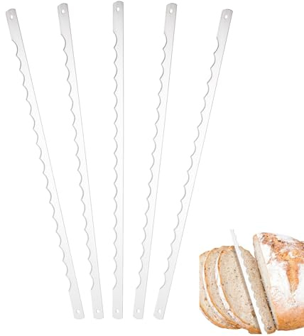 MAGICLULU 5Pcs Bread Knife Blades Serrated Bread Blade Stainless Steel for Cutter 0.4 x 10.8Inch