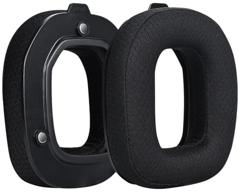 Cuscinetti Auricolari di Ricambio per Logitech G Astro A50 Gen 4 Cuffie di MMOBIEL - Mesh Fabric Cuscinetti - Padiglioni Cuffie – Nero