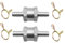 Clapet Anti-Retour de Carburant, D'Aluminium Clapet Anti-Retour, 2pc 6 mm Valve de Contrôle de Carburant, Clapet Anti Retour Valve de Carburant, pour Voiture Bateau Moto, Quatre Colliers de Serrage