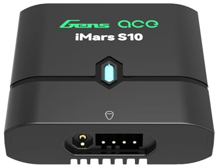 Gens ace iMars S10 LiPo Ladegerät 2S–3S 7,4V/11,1V 10W 0,8A mit USB-C, Kompakt und Tragbar für Airsoft- und RC-Akkus
