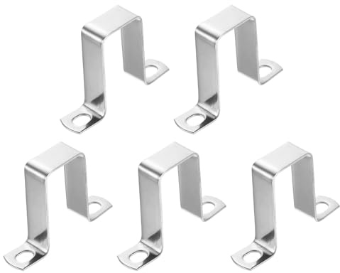 QUARKZMAN 5pz Morsetto a Sella a U, 30x60mm Fascette Stringitubo in Acciaio Inossidabile 304 Morsetti per Tubi per Porta Battente Chiusa Supporto Barra per Fissare Condutture Cavi