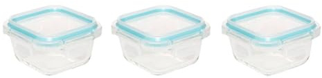 5Five - Lot de Boîte CLIPEAT Transparent en Verre Borosilicate - Conservation, Rangement Alimentaire, Accessoire Cuisine