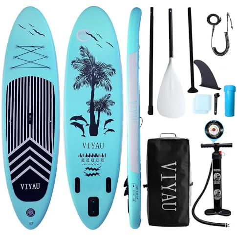 Sup Board，Paddle Board für Stand-up Paddling, SUPPaddel, Paddleboard, Stand-up Paddling Board, Doppel Paddel für SUP, Aufblasbare Boards für Wassersport，Paddle Board 2 Personen Sitzplätze (Grün-A)