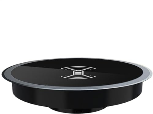 Chargeur sans fil pour téléphone, chargeur de smartphone intégré | Tapis de chargement sans fil pour bureau, appareil encastré économiseur d'espace pour table, meubles, bureau ou table de chevet