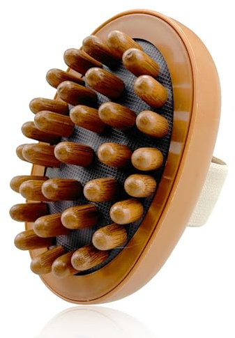 Wood Meridian Pressure Brush,Body Anti Cellulite Brush,Essential Oil Spa-Air Cushion Meridian Massage,Body,Knee Hand Massage
