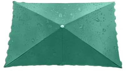 Copertura superiore di ricambio per ombrellone rettangolare, 4 x 2 m, 2,4 m, 3 m, in tessuto, a 4 stecche, per patio, giardino e terrazza