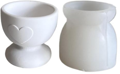 Molde de silicona para hueveras – Molde de fundición de resina antiadherente en forma de corazón para hueveras resistente al calor de alimenticio para cocina y mesa de comedor |