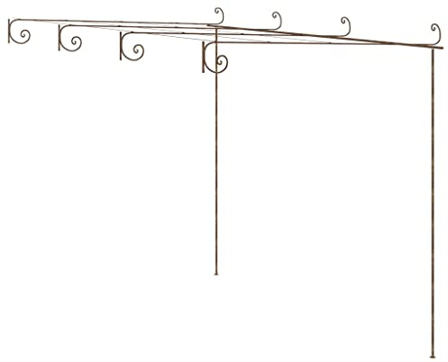 Solivagant Pergolato da Giardino Marrone Anticato 4x3x2,5 m in Ferro,Marrone,16kg
