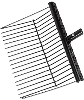 Shurhome Duty Metal Manures Fork Horse Pitchforks Cleaning Tool Metal Manures Rakes for Horses Stable Cleaning for Stable Farm