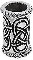 NKlaus 925 STERLING SILBER Keltische Gothic Bartperle und Haarschmuck lang 7122