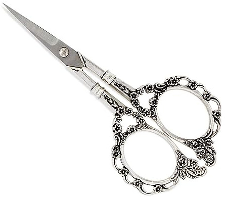 Gearmax Tijeras de Bordado Vintage, Tijeras Pequeñas Costura, Tijeras Acero Inoxidable, Tijeras Afiladas, para Corte y Confección, Manualidades, Bricolaje, Uso de Oficina y Casa