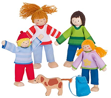 Goki 51863 Biegepuppen Camping-Familie, 2 Monate to 12 Jahre
