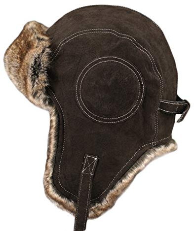 Insun Wintermütze Fliegermütze mit Wildleder Warme Trappermütze Winter Mütze für Herren und Damen Braun L