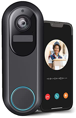 Weber Protect 2K Video Türklingel mit Kamera | 180 Tage Akku, Kabellos, ohne Gebühren, Personenerkennung, SD Karte, WLAN, Smartphone, App