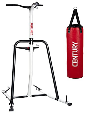 Century Brave 70 Pound Hanging Heavy Bag and Steel Fitness Training Station Hanging System Combo for Martial Arts, Boxing, and Cardio Fitness Workouts
