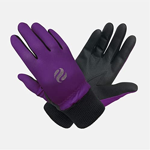 Surprizeshop Polar Stretch - Coppia di guanti invernali | Mano sinistra e destra | Palm per tutte le stagioni (viola, medio)