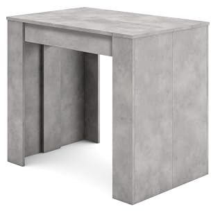 Skraut Home | Ausziehbarertisch | Multifunktionaler ausziehbarer | 220 | Für 10 Gäste | Esszimmertische | Moderner Stil | Zement