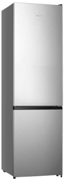 Hisense RB440N4BCE - Frigorífico Combi, Eficiente Clase E, Capacidad 336 L con 200 cm Alto, Super Freeze, Botellero, Puerta Reversible, Silencioso 39dB, Color Inox