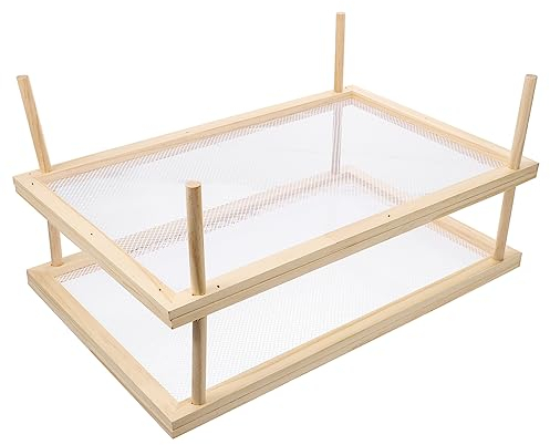 Wooden Noodle Dryer Rack Beige Simple Color Holding Rack