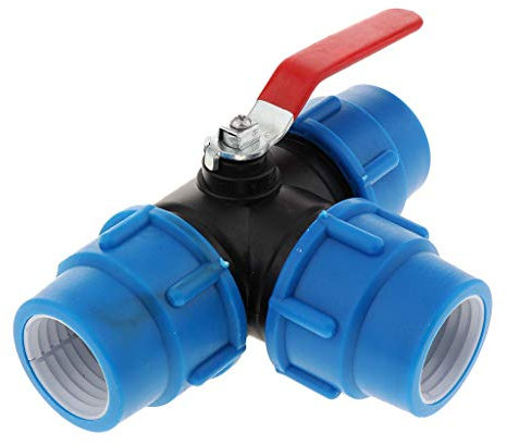 Divisor de conector PE de manguera de jardín de 3 vías, conector de tubería, adaptador de agua en T, para jardinería, riego agrícola (B: 40 mm)