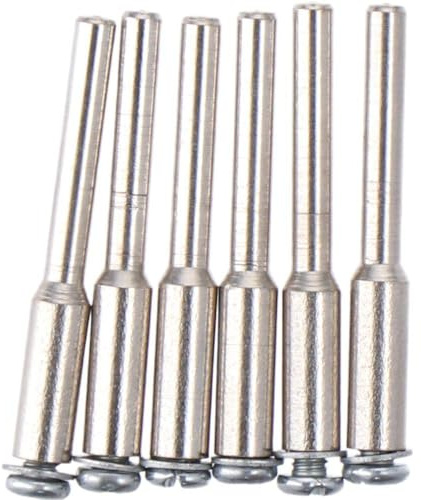 iuniq 6pcs 1/8'' Cut Off Wheel Screw Mandrel Set, HSS Cutting Tool Mandrel Holder Compatible with Most Rotary Tool Bit