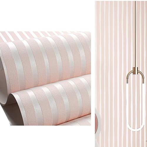 Pegatinas de pared no tejidas, papel tapiz decorativo a rayas, autoadhesivas y extraíbles para dormitorio, oficina, cafetería