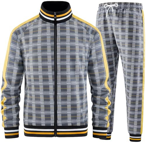 Aiozowa Trainingsanzug Herren Jogginganzug Hausanzug Freizeitanzug Anzug Sportanzug Joggen Sportbekleidung für Herren KEW-KE02-S