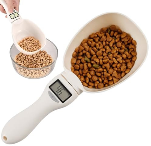Sweeply Ease Measuring Scoop, Food Measuring Scoop Scale, Digital Measuring Cup 800g / 0.1g High Precision with LCD Screen for Dispensing Food and Condiments and Kitchen/Pet Food (1 Pcs)