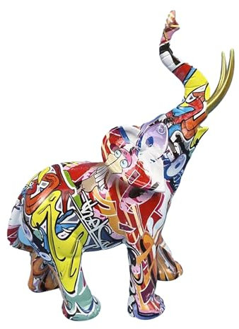 Nixiara Estatua Decorativa Elefante - Escultura De Mesa Estatua De Pie | Resina Abstracta Decoración Elefante Para Sala De Estar Configuración, Arte Animal Moderno Para TV