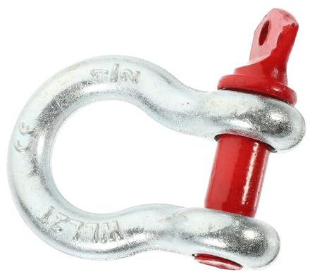 Hemobllo Grillete De Anclaje Galvanizado 1/2 2 Toneladas, Grillete Tipo Perno Pasador Roscado, Herramienta De Elevación De Alta Resistencia Para Uso Industrial y Construcción