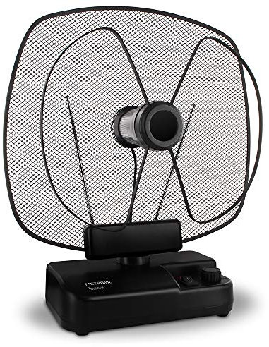 Metronic 426997 - Antena UHF/VHF Interior TNT- TERSERA Ganancia (59 dB, Ganancia Ajustable), Color Negro
