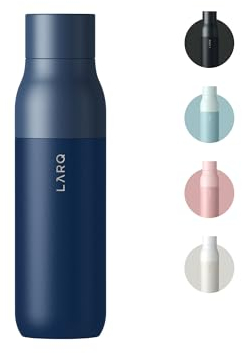 LARQ Bottle Twist Top 500ml - Isolierte Edelstahl-Trinkflasche | Thermoskanne, BPA-frei | Wiederverwendbare Wasserflasche für Camping, Büro und Reisen | Hält Getränke kalt und heiß, Monaco Blue