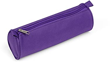 Clairefontaine 8468C Schlampermäppchen Basic (rund, Ø7 x 22 cm, aus Textil, robust und praktisch) 1 Stück farbig sortiert