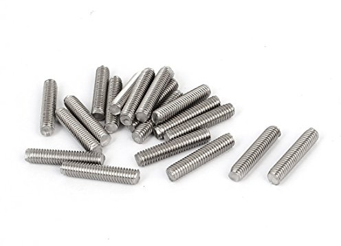 sourcing map 20 Stück Gewindestangen M4x20mm Edelstahl 304 Gewindestift Metrischem Vollgewinde Bar Gewindestäbe für Befestigung CNC-Werkzeugmaschinen 3D-Drucker Industrie Geräte