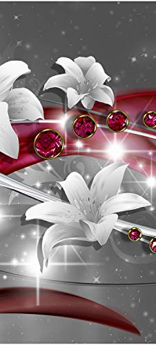 wandmotiv24 Türtapete Abstrakt Diamant Lilie 70 x 200cm (B x H) - Dekorfolie selbstklebend Sticker für Türen, Türfolie, Aufkleber, M0530