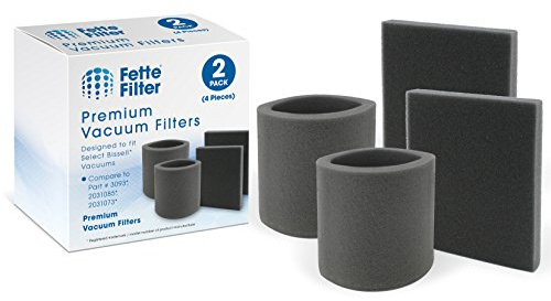 Fette Filter - Vacuum Filters Compatible with Bissell Style 7. Compare to Part # 3093, (Pack of 4)