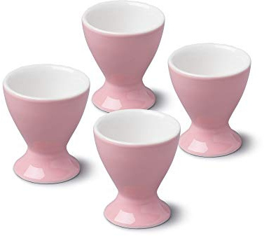 WM Bartleet & Sons 1750 TSET97 Traditional Porcelain Set of 4 Single Egg Cups – Pink