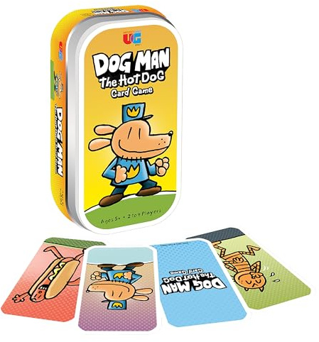 University Games Dog Man The Hot Dog Card Game, 2-4 Players, Yellow, One Size,07011