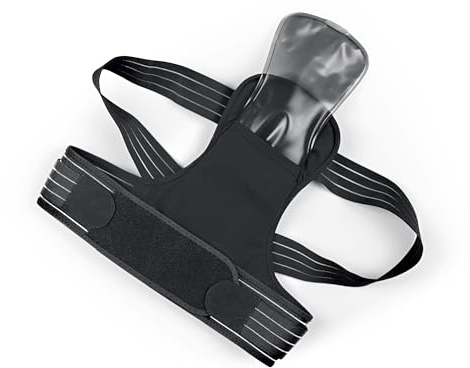 MAXXMEE Rückenkorrektor mit Gelpad | Zur Verbesserung & Unterstützung der Körperhaltung | Mit integriertem Gelpad zum Kühlen oder Wärmen | Verstellbare Bügel zum individuellen Einstellen [L/XL]
