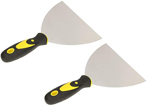 KOTARBAU® 2er Set Edelstahl Malerspachtel 150 mm Gipser Spachtel Universalspachtel Kratzer zum Entfernen Palettenmesser mit Gummigriff