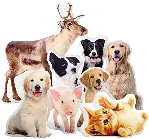 Ferocity Coussin avec Photo Oreiller de Chat Chien de Compagnie 3D personnalisé (50x35) Personnalisable avec la Photo ou Le Texte de Votre Choix oreillers hypoallergéniques Photo Animal 3D [091]
