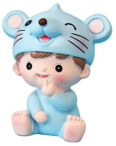 ABOOFAN cake decoration miniature resin doll cake ornament miniature doll statue baby shower flower pot animal figurine kids birthday baby para mujer Resin Toppers flowerpot girl