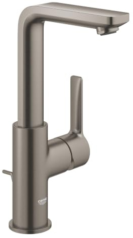 Grohe Waschtisch-Einhebelmischer Lineare 1/2, L, Abl.garn, hd graphite gebürstet