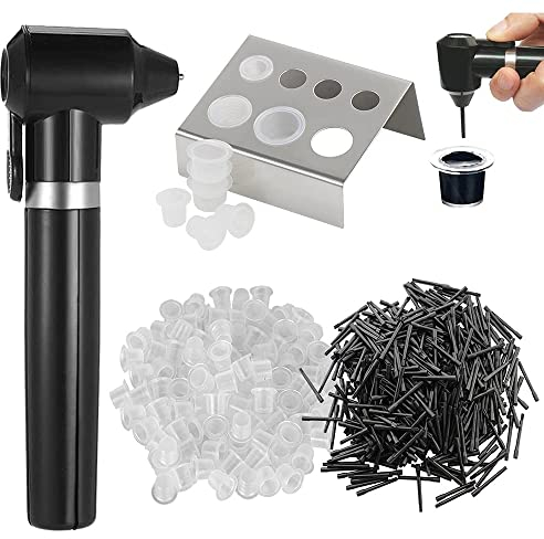 Tattoo Mixer Machine Kit - Emalla Tattoo Farben Pigment Mixer Maschine mit 100Pcs Mischstäbchen 100Pcs Tattoo Ink Cups und Edelstahl Tattoo Tinte Cup Halter Stand für Tattoo Zubehör