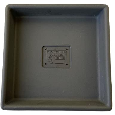 GARDENITALIA Garden Italia Vasi Sottovaso Quadro in Resina LQR 51 cm. Interno 44 x 44 in Resina Colore Antracite Made in Italy per Esterni - infrangibile - Resistente al Gelo - Robusto