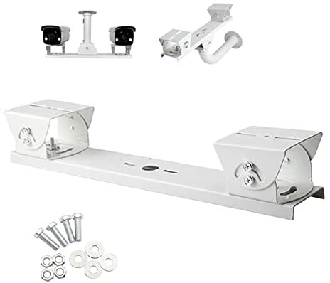 CTXSumTec Supporto per telecamera di sicurezza CCTV, da 1 a 2, barra trasversale orizzontale, doppia staffa di montaggio per telecamera di sorveglianza CCTV doppia