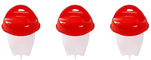 3/6 Pcs Egg Boiler,Non Stick Silicone Egg Cooker,No Shell Egg Poacher Cups,Egg Boiling Mold,Silicone Egg Boiler Cups,Fast Cooking Egg for Breakfast, Kitchen Daily Use Tools (3Pcs)