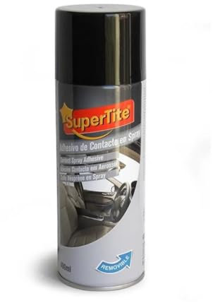 KROWN - Pegamento de Contacto Transparente en Spray, Adhesivo de Contacto Cola en Spray Bote de 400 ml Adhesivo de contacto multiuso de rapida y sencilla aplicacion sobre todo tipo de superficies.