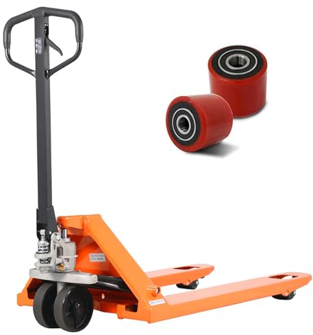 T Tory Carrier Pallet Jack, 6600 Lb. Capacity 27 x 48 Forks Mannual Pallet Truck, Hand Trucks with Replacement Load Wheels