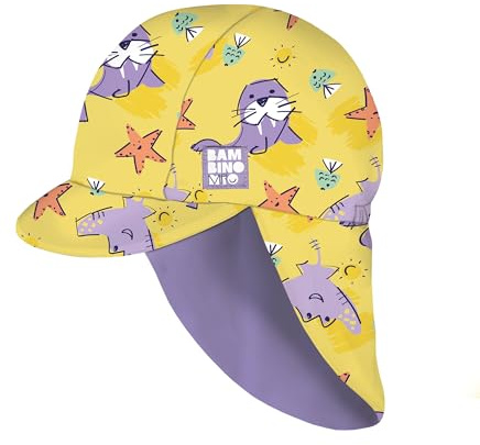 Bambino Mio, gorro de sol reversible con protección solar y de cuello - Escuadrón de Arena, 1-3 años, protección UPF 40+, para bebé y niño pequeño